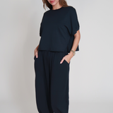 LACİVERT KISA KOLLU SWEAT TAKIM