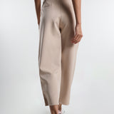 Beige Carrot Fit Pants