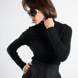 Black Roll Neck Jumper