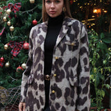 Brownish Leopard Wool Blazer