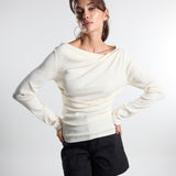 Cream Draped Light Weight Top