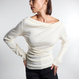 Cream Draped Light Weight Top