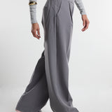 Gray Boxer Palazzo Pants