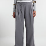 Gray Boxer Palazzo Pants