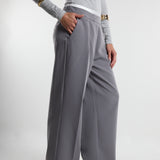 Gray Boxer Palazzo Pants