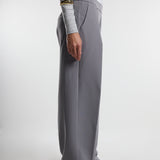 Gray Boxer Palazzo Pants