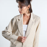 Shiny Beige Blazer