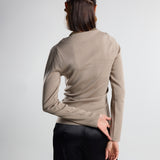 Taupe Draped Light Weight Top