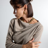 Taupe Draped Light Weight Top