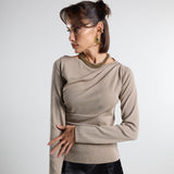 Taupe Draped Light Weight Top