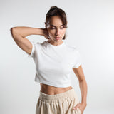 White Soft Crop Top